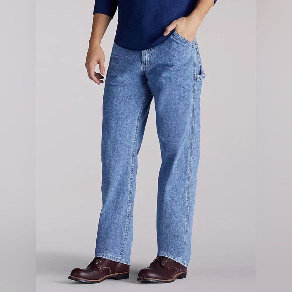 Lee Men's Carpenter Jeans Light Wash Pockets
